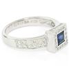 Image 5 : New Platinum Sapphire and Diamond Engagement Ring