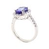 Image 4 : 3.29 ctw Tanzanite and Diamond Ring - Platinum