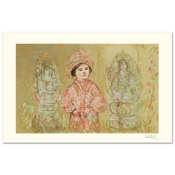 "Willie and Two Quan Yins" Limited Edition Lithograph by Edna Hibel (1917-2014),