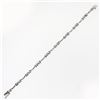 Image 4 : 14K White Gold 7" .33 ctw Bezel Set Diamond & Figure "X" Link Tennis Bracelet