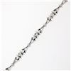 Image 5 : 14K White Gold 7" .33 ctw Bezel Set Diamond & Figure "X" Link Tennis Bracelet