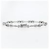 Image 6 : 14K White Gold 7" .33 ctw Bezel Set Diamond & Figure "X" Link Tennis Bracelet