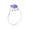 Image 4 : 2.58 ctw Tanzanite And Diamond Ring - 18KT White Gold