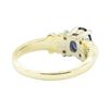 Image 3 : 1.00 ctw Blue Sapphire and Diamond Ring - 14KT Yellow and White Gold