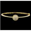 0.65 ctw Diamond Bangle Bracelet - 14KT Yellow Gold