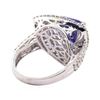 Image 3 : 4.79 ctw Tanzanite and Diamond Ring - 18KT White Gold