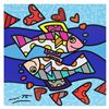 Image 1 : Britto, "Pisces" Hand Signed Limited Edition Giclee on Canvas; Authenticated.