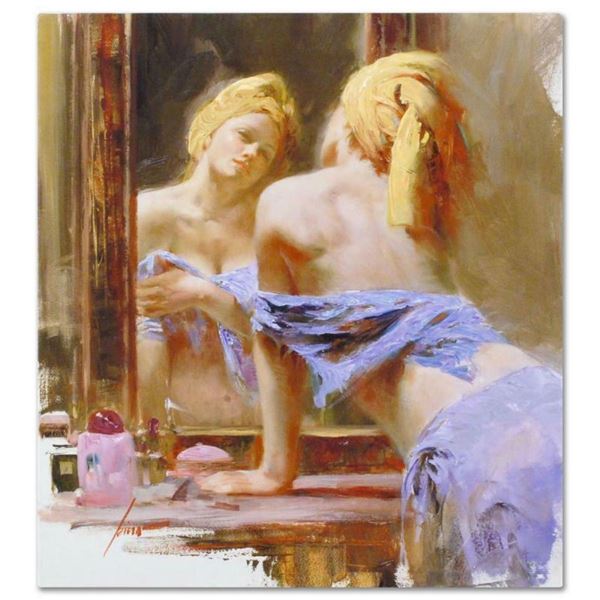 Pino (1939-2010), "Morning Reflections" Artist Embellished Limited Edition on Ca