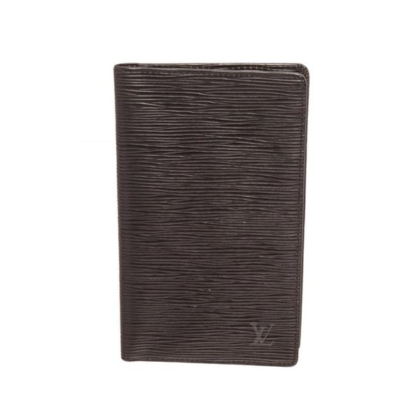 Louis Vuitton Black Epi Leather Passport Cover Wallet