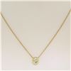 Image 3 : 18k Yellow Gold 0.40 ctw F VS1 Bezel Round Diamond Solitaire Pendant 18" Chain