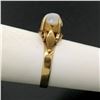 Image 8 : Antique 18k Gold 4.50 ctw Three Stone Cabochon Moonstone Open Work Band Ring