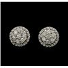 Image 1 : 14KT White Gold 0.90 ctw Diamond Earrings