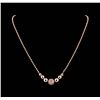 Image 1 : 1.40 ctw Diamond Necklace - 14KT Rose Gold