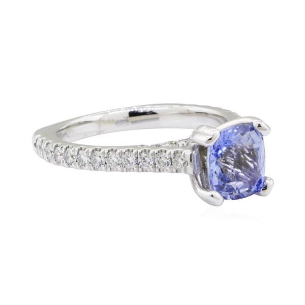 3.06 ctw Sapphire and Diamond Ring - 14KT White Gold