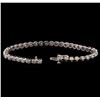 Image 3 : 14KT White Gold 3.02 ctw Diamond Tennis  Bracelet