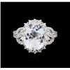 Image 2 : 4.27 ctw Aquamarine and Diamond Ring - 14KT White Gold
