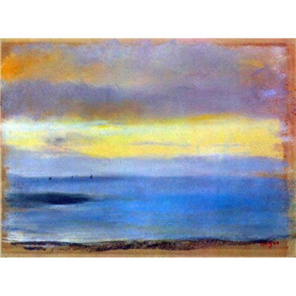 Edgar Degas - Coastal Strip At Sunset