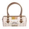 Image 1 : MCM White Visetos Coated Canvas  Leather Lion Shoulder Bag