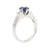Image 4 : 1.51 ctw Sapphire and Diamond Ring - 18KT White Gold