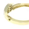 Image 8 : Estate 14K Solid Two Tone Gold Hinged Open Bangle Bracelet with Pave Diamonds