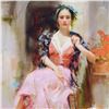 Image 2 : Pino (1939-2010), "Country Girl" Artist Embellished Limited Edition on Canvas (3