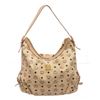 MCM Beige Leather Hobo Bag