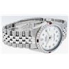 Image 4 : Rolex Mens Stainless Steel White Diamond & Ruby 36MM Datejust Wristwatch