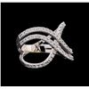 Image 1 : 0.65 ctw Diamond Ring - 14KT White Gold