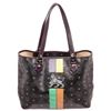 Image 1 : MCM Black Coated Canvas  Leather Lion Shopper Shoulder Bag