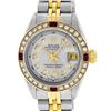 Image 1 : Rolex Ladies 2 Tone Grey Diamond & Ruby 26MM Datejust Wristwatch