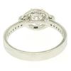 Image 6 : 14k Solid White Gold 0.85 ctw Round Pave Set Diamond & Pink Sapphire Halo Ring