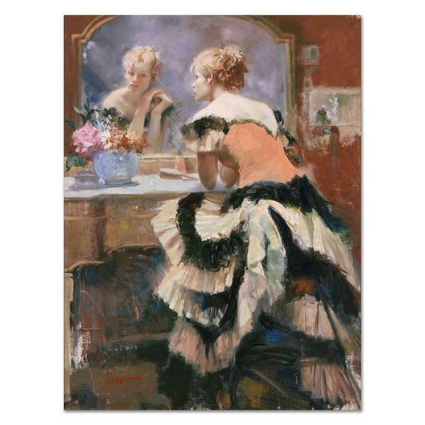 Pino (1939-2010), "Before the Show" Artist Embellished Limited Edition on Canvas