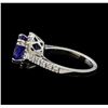 Image 3 : 2.91 ctw Tanzanite and Diamond Ring - 14KT White Gold