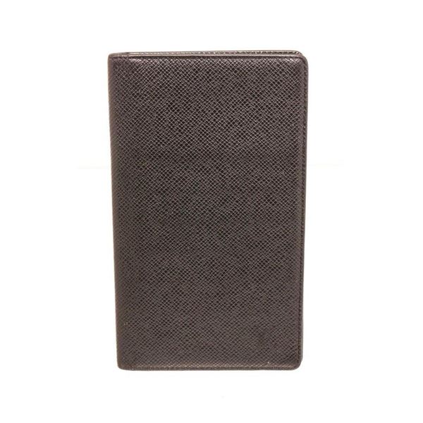 Louis Vuitton Black Taiga Leather Long Checkbook Wallet