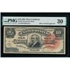 1886 $10 Tombstone Silver Certificate PMG 30