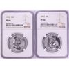 Image 1 : Lot of (2) 1963 Proof Franklin Half Dollar Coins NGC PF66