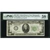 1934 $20 Minneapolis Mule FRN PMG 58EPQ