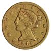 1844 $5 Liberty Head Half Eagle Gold Coin