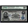 Image 1 : 1902 $5 Chester PA National Bank Note PMG 30EPQ