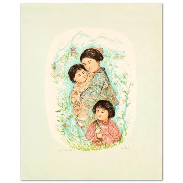 "Leaving the Garden" Limited Edition Lithograph by Edna Hibel, Numbered and Hand