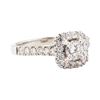 Image 1 : 0.87 ctw Diamond Ring - 14KT White Gold