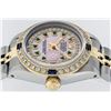 Image 6 : Rolex Ladies 2 Tone Pink MOP Emerald & Sapphire Datejust Wriswatch 26MM