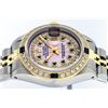 Image 7 : Rolex Ladies 2 Tone Pink MOP Emerald & Sapphire Datejust Wriswatch 26MM