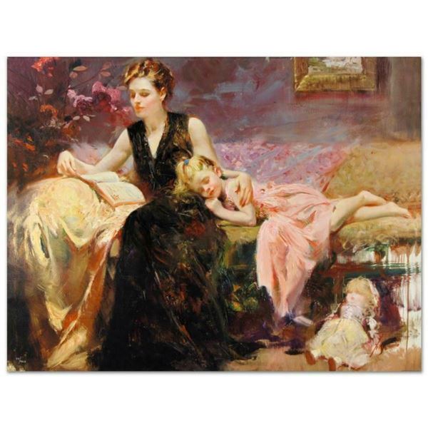 Pino (1939-2010), "Precious Moments" Artist Embellished Limited Edition on Canva