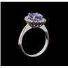 Image 4 : 14KT White Gold 2.16 ctw Tanzanite and Diamond Ring