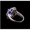 Image 3 : 3.28 ctw Tanzanite and Diamond Ring - 14KT White Gold