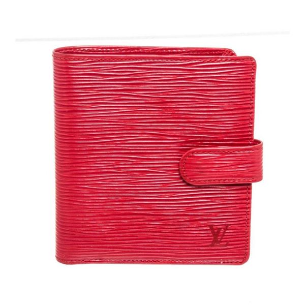 Louis Vuitton Red Epi Leather Compact Tab Wallet