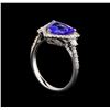 Image 4 : 18KT White Gold 4.41 ctw Tanzanite and Diamond Ring