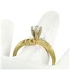 Image 4 : 14k Solid Yellow Gold 0.40 ctw Round Brilliant Diamond Solitaire Engagement Ring