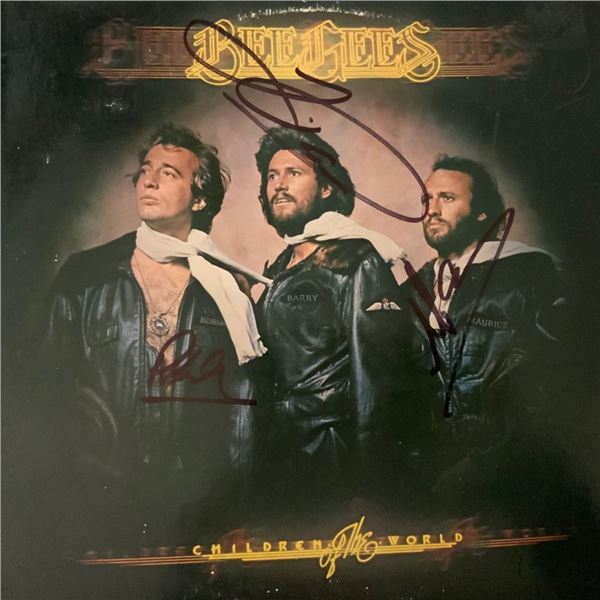 Signed Bee Gees Children Of The World Album Cover